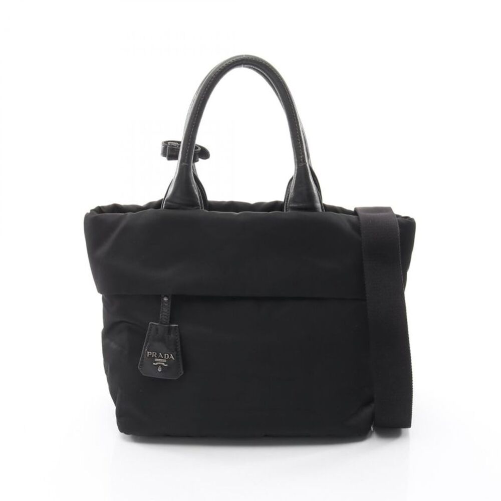 PRADA Nylon Leather Handbag